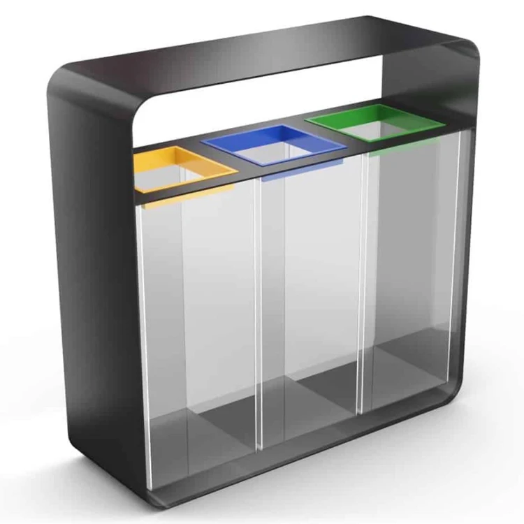 

Public Dustbin Airport Safety Monitoring and controlling Transparent Waste Trash Recycle Bins