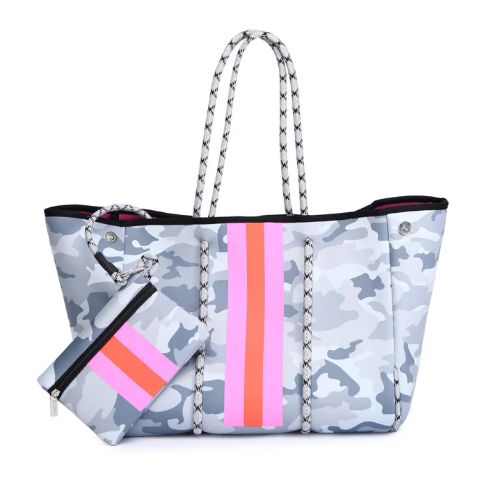 

High quality perforated neoprene beach tote bag, Many colors