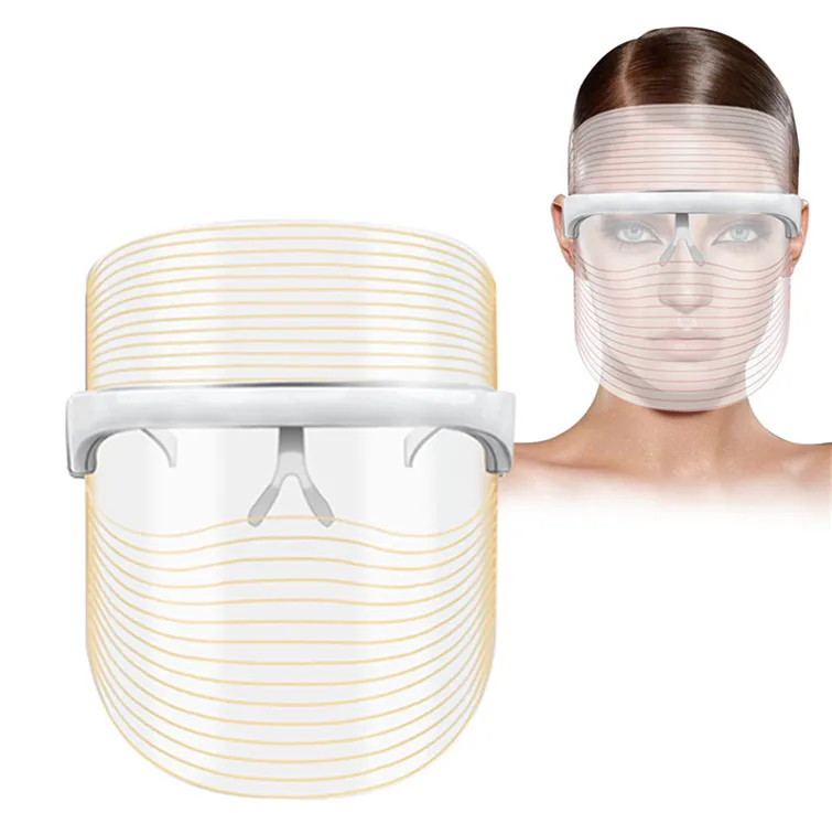 

Hot sell manufacturer the skin light removing acne therapy led face 3d light up mask face care device, White/oem colors