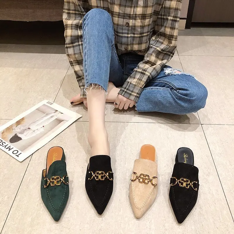 

Chinese factory new trend slip-on sexy half slippers for women ladies mules