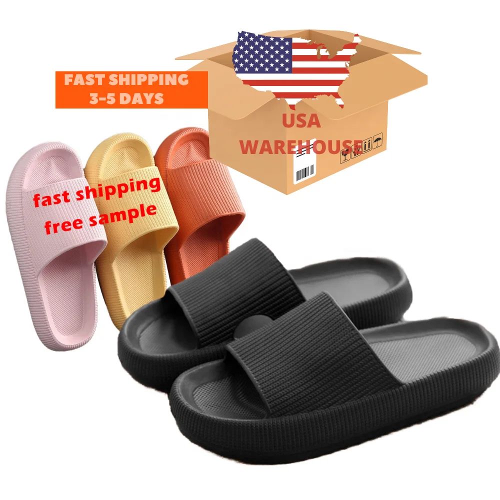 Home Slippers Thick Platform Bathroom Cloud Sootheze Slippers Non-slip Flip Flops Woman Sandals Women Fashion EVA Indoor Slides