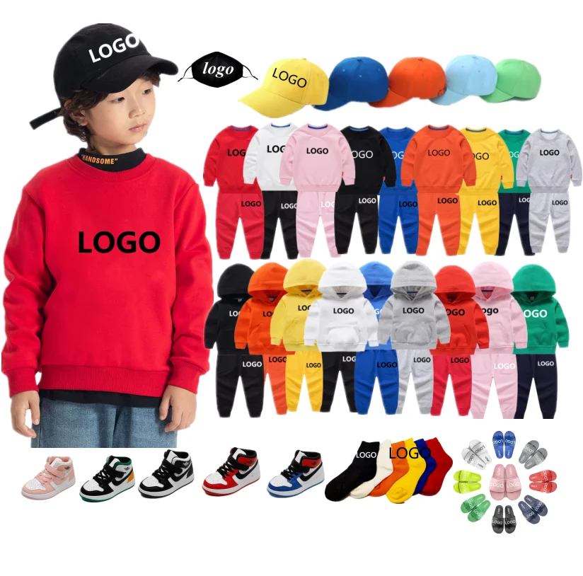 

Custom Fall kids clothing sets two piece casual long sleeve clothes outfit boy & girl clothing suit manufacture free custom logo