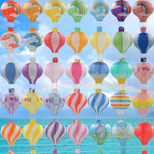 

party decoration Colorful hot air balloon paper lanterns for home Decorahot air balloon paper lanternstion