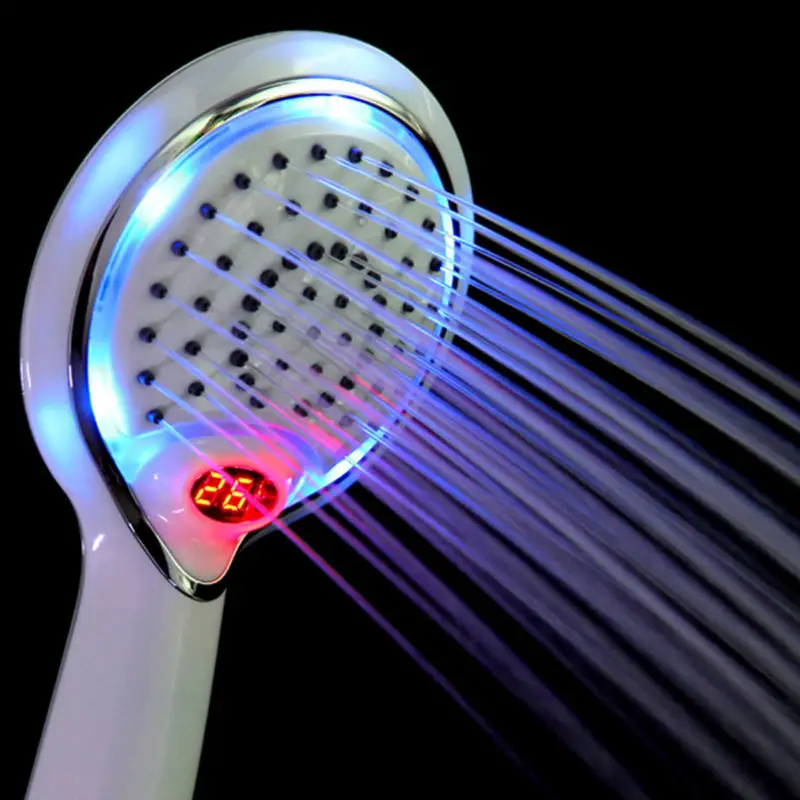 Guida brand digital instant light colour changing electric showerhead led color changing shower head