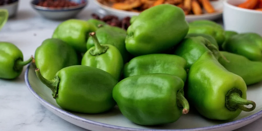 Close-up of fresh poblano pepper