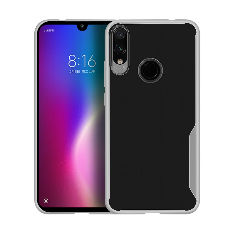 Hot Selling Anti Scratch Clear Transparent Crystal Sent TPU Shockproof Hybrid Armor Phone Case For Xiaomi Red Mi 7 Note 8 Pro
