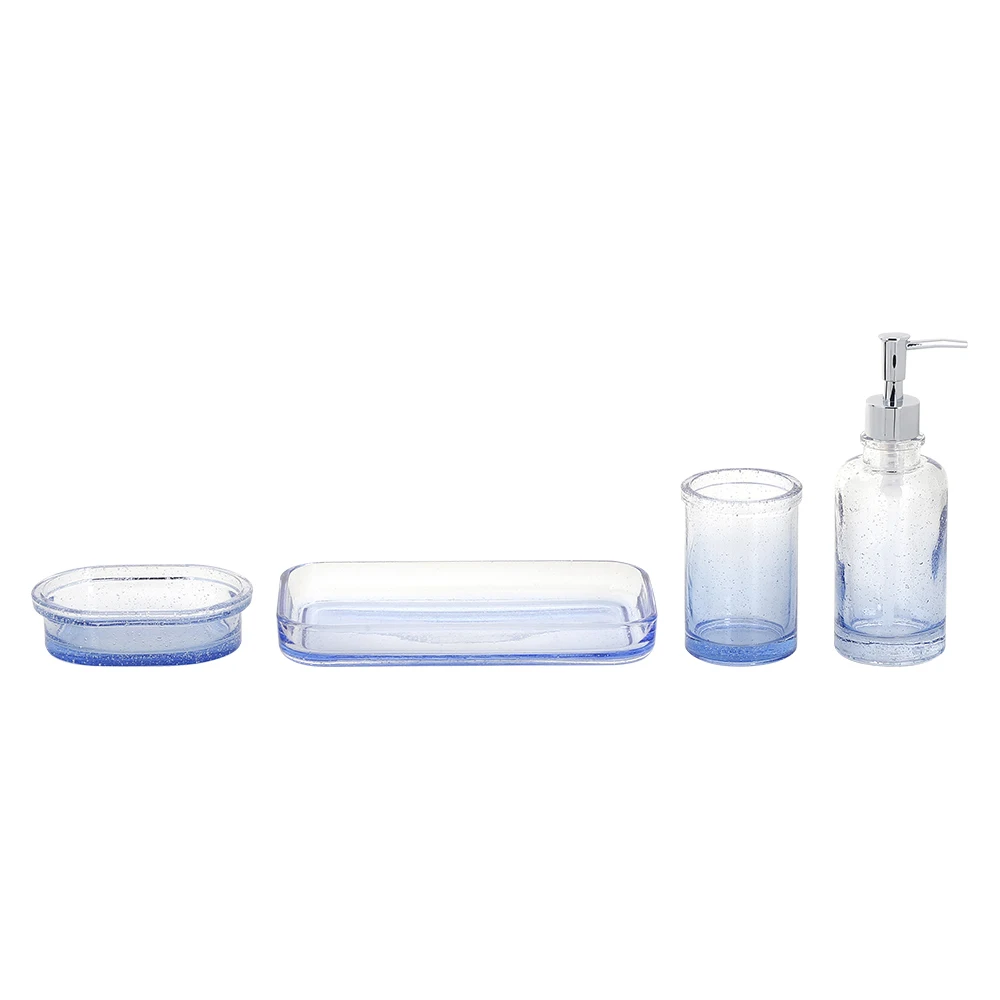 280ml Glass Soap Pump Vintage Ombrea Blue With Bubble Chrome Abs Head Buy Glass Bathroom Countertop Set Cheap Hot Sell Item With Best Price Bathroom Accessories Set Soap Pump Bath Countertop Luxury Bathroom