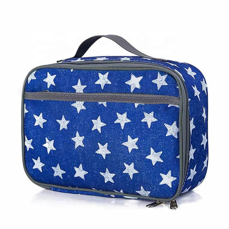 

Hot Sale Oxford Camouflage Tote Square Custom Logo Student Kids Free Sample Cooler Lunch Bag, Multi-color