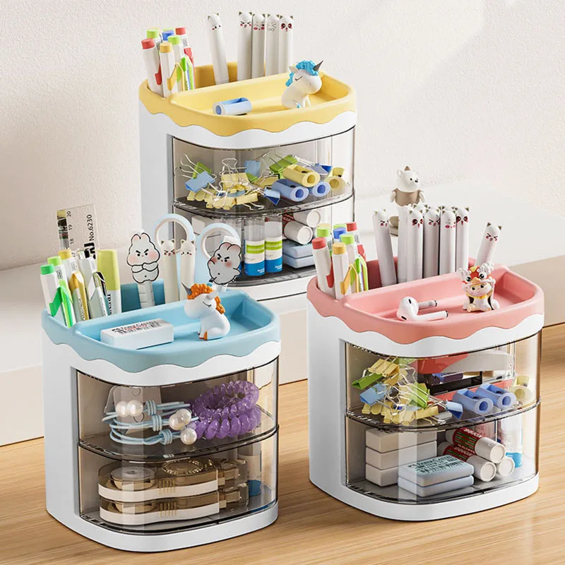 

Plastic Decorative Stationery Storage Boxes Creative Pencil Pots For Home Office School Pen Holder