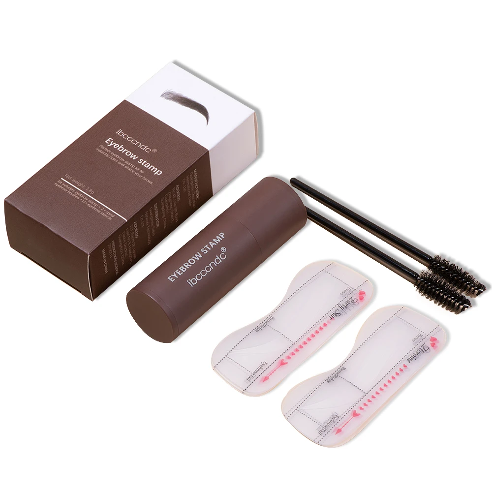 

2021 Ibcccndc Waterproof 13 in 1 Eye Brow Stamp Embroidery Training Permanent Stencil Kit Eyebrow Powder Stamp