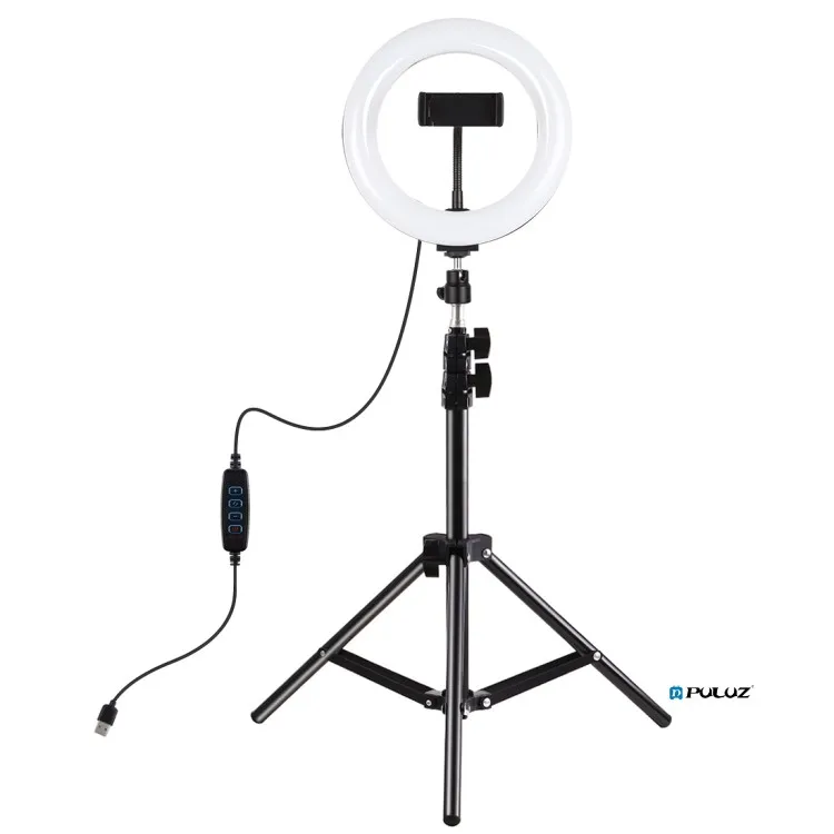 

Top Seller PULUZ 7.9 inch 20cm 1.1m Tripod Stand Ring LED Light Vlogging Selfie Ring Broadcast Makeup Photography Light Lamp