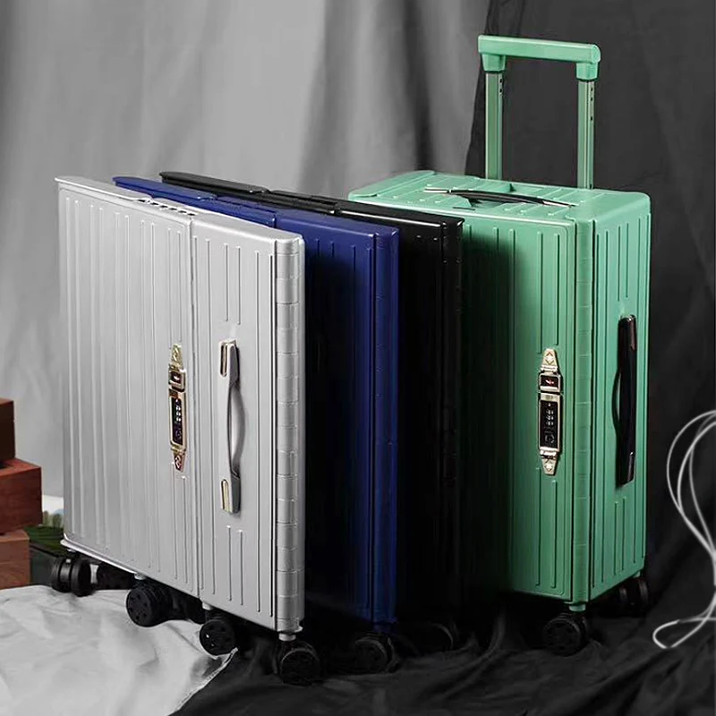 

New design 20-inch PC carry-on suitcase traveling foldable luggage trolley bag