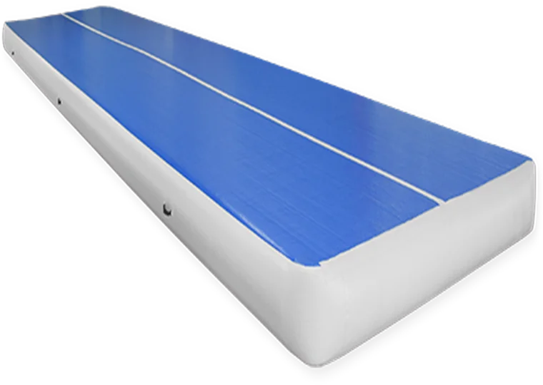 8m Long Or Customized Giant Air Floor Blue Base Inflatable Gym Air