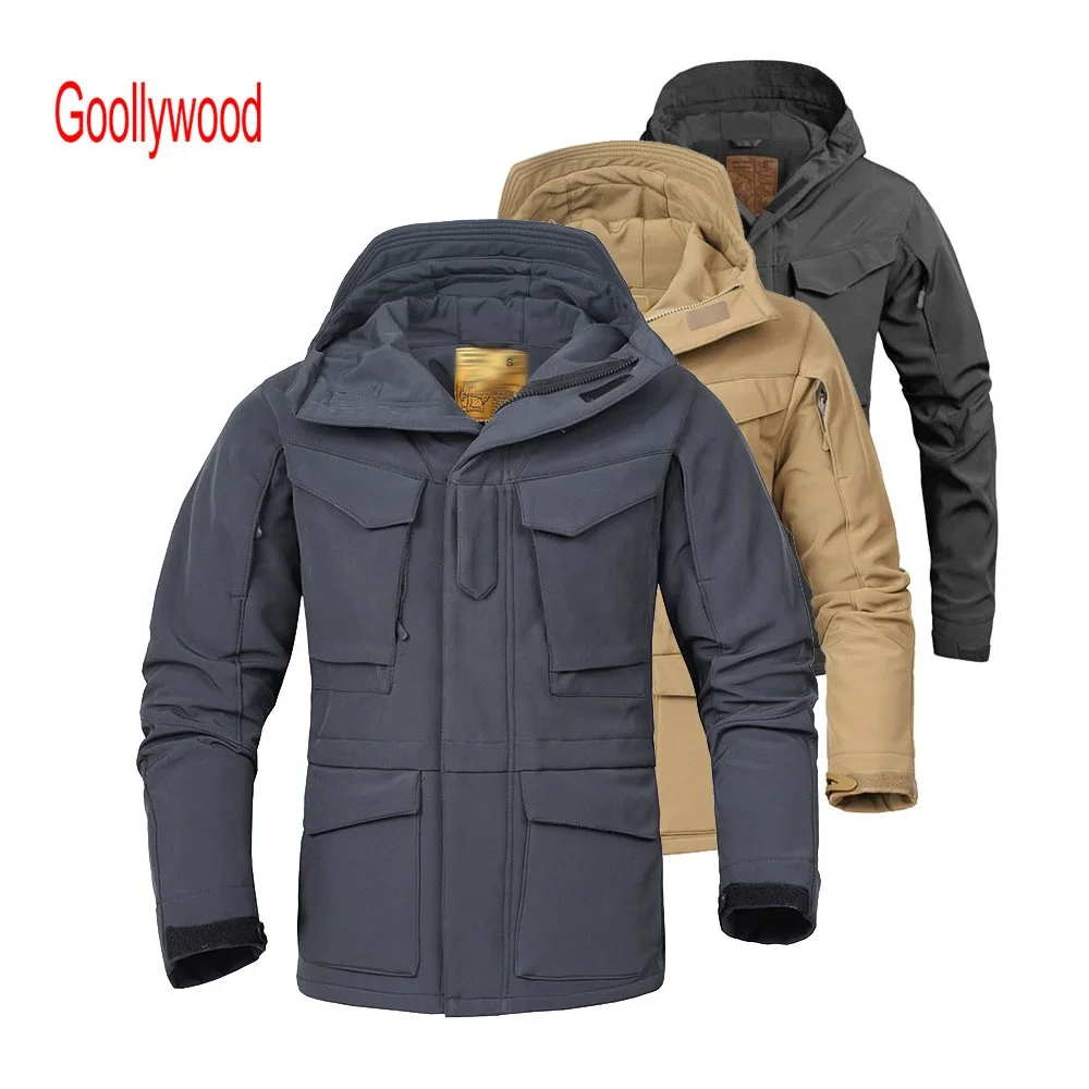 

M65 Field Jacket Waterproof Softshell Tactical Military Army Combat Jackets Outdoor Hoodie Coat Men Multi-pocket Jackets