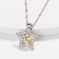 

Halloween Artistic Pentagram Angel Diamond Pendant Birthstone Unicorn Zircon Necklace