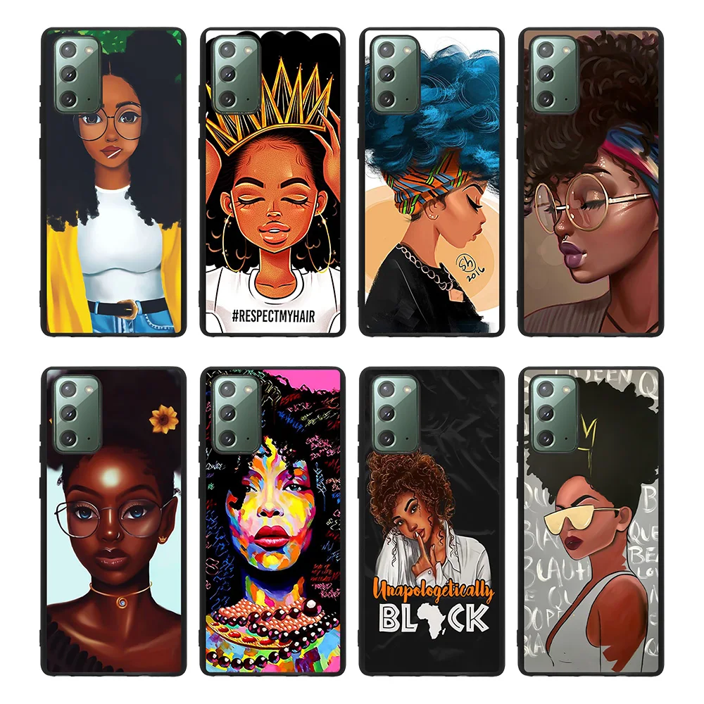 

Cartoon Black queen girls Soft TPU cell Phone Case For Samsung Galaxy NOTE 20Ultra