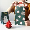 Custom Creative Cartoon Design Logo Offset Printed Kraft Cookie Christmas Bag Gift Present Paper Bags