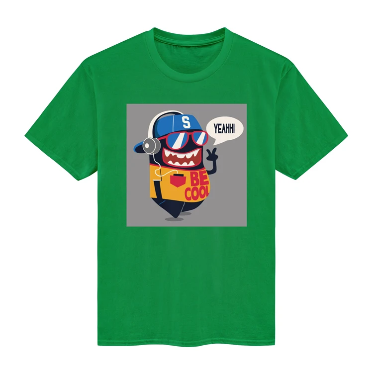 

High Quality Printed Oversized green premium t shirt blank graphic for dtg print 100% cotton mens tshirt Custom printing, Customized color