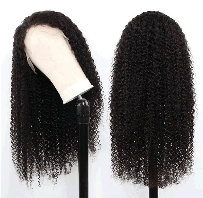 

IWEAR Cheap Wholesale 100% Raw Brazilian Natural Cuticle Aligned HD Transparent Lace Front Deep curly Wigs Human Hair
