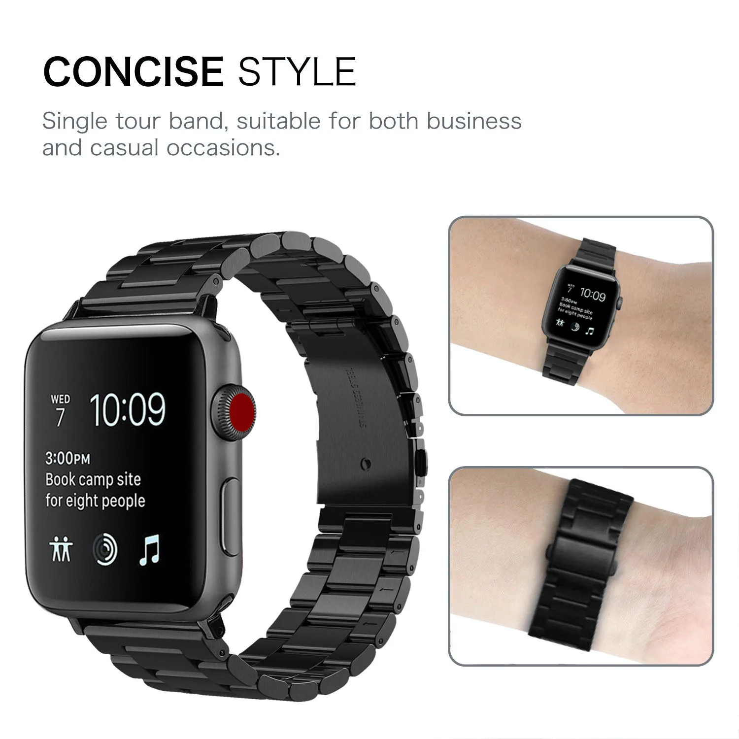 Stainless Steel Metal Watch Band For Iwatch Series 5 4 3 2 1 Strap