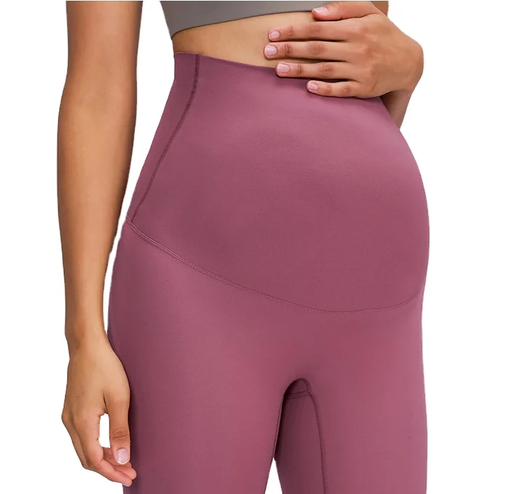 

Brushed Nude Leggings Spandex High Waist Maternity Outerwear Yoga Pregnant Pants Protect the Whole Waist Sexy Women Wear