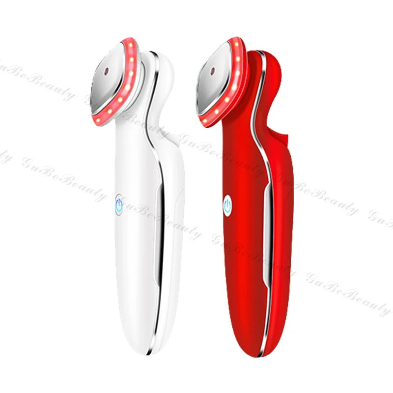 

Gubebeauty homeuse vibration led beauty device personal beauty tools facial massager other beauty equipment with CE, White red