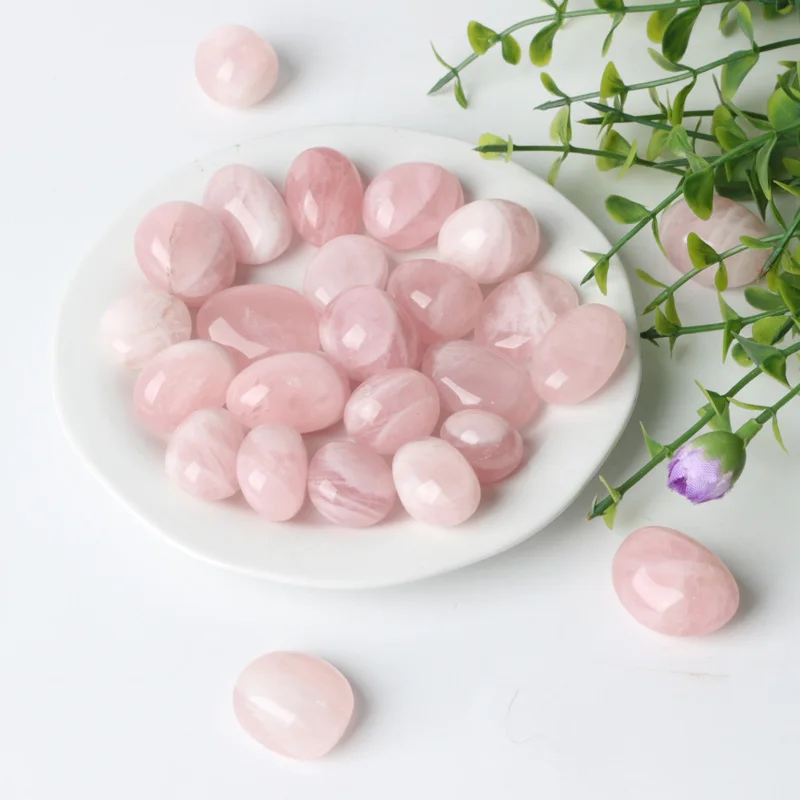 Wholesale Rose Quartz clear Quartz Tumbled Stones Natural Healing Quartz Crystal Tumble Stones