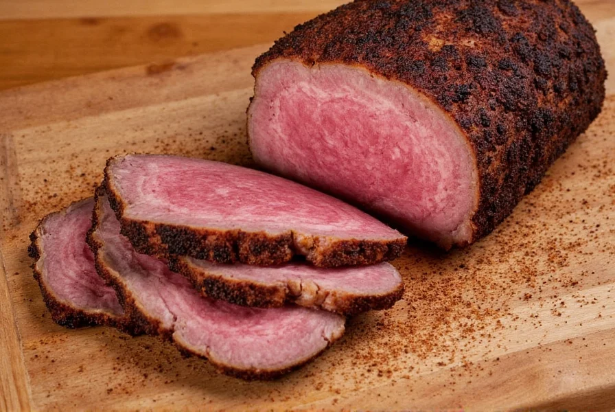 Applying pastrami rub to a brisket