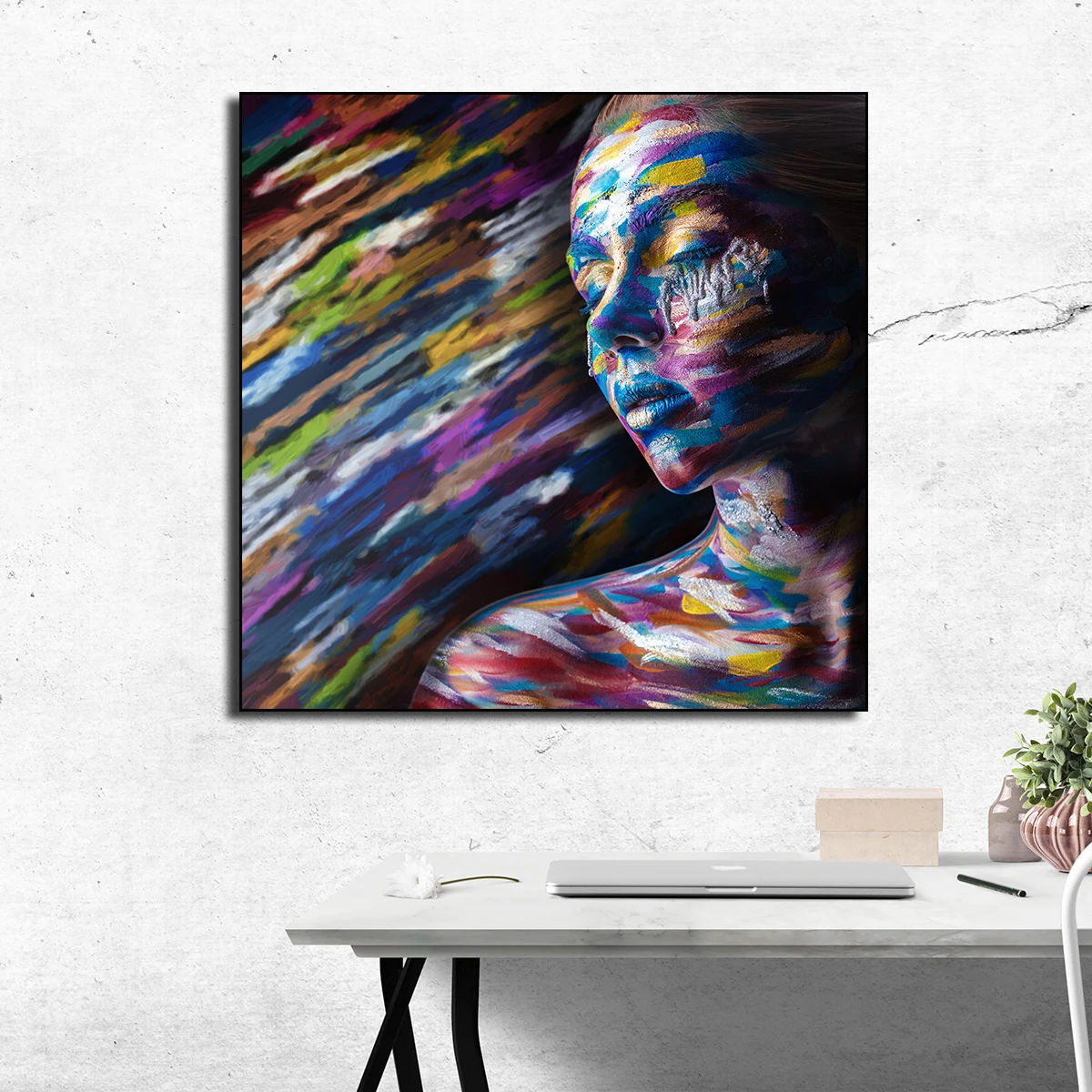 

Woman Body Art Wall Decor Body Art Canvas Paintings for Living Room Woman Portrait Printed Canvas Wall Art
