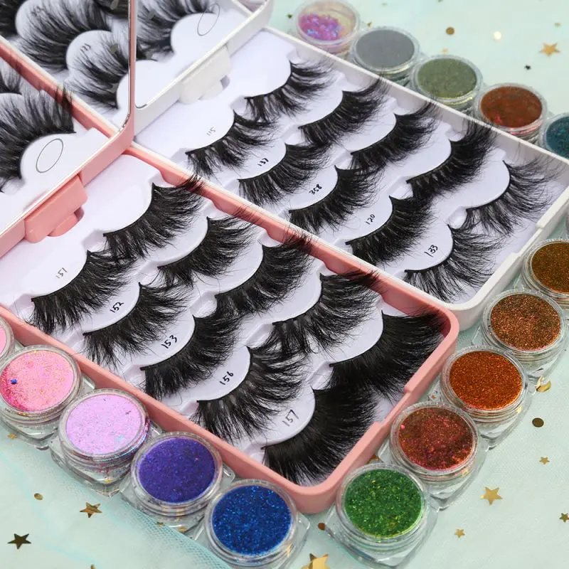 

Hot Sale False Hand Made 25MM Mink Eyelashes With Private Label Packaging