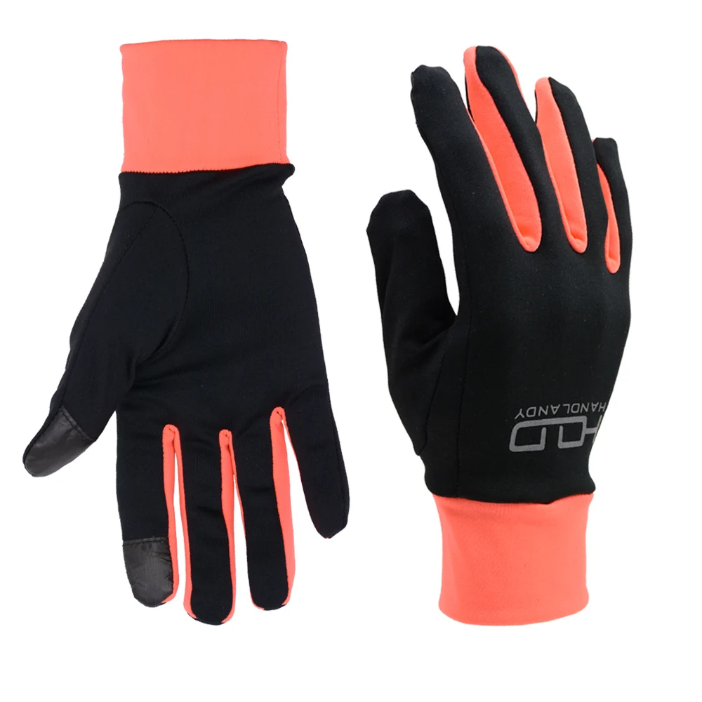 

HANDLANDY Cheap good quality other sports gloves running breathable cycling Winter Screen Touch Gloves, Black/pink