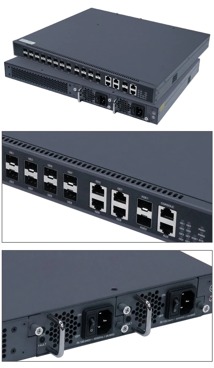 Meilleure vente Mini 16 ports PON EPON OLT GEPON OLT équipement de Fiber optique Terminal de ligne optique pour Solution FTTH