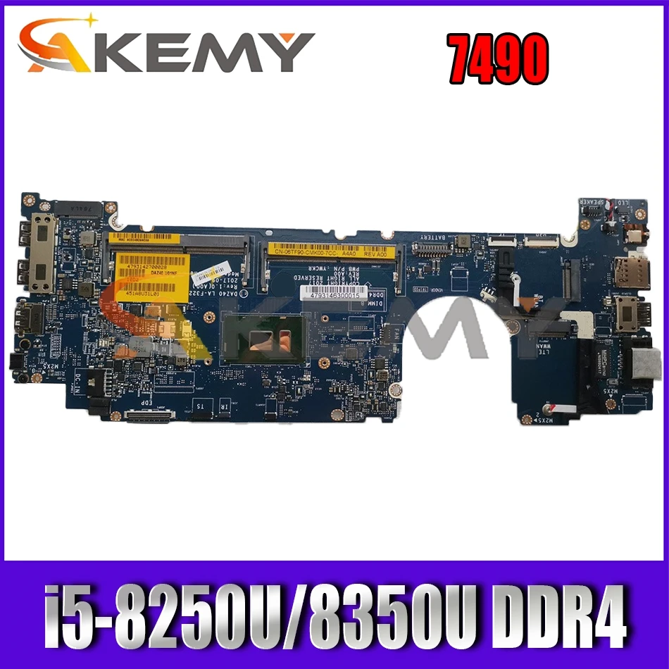 

CN-0YKF3V 0YKF3V 0R462V For DELL Latitude 7490 Laptop motherboard DAZ40 LA-F322P W/ i5-8250U/8350U DDR4 100% Fully Tested