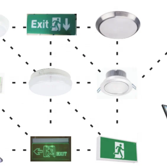 Lighting system to monitor emergency light battery in whole building