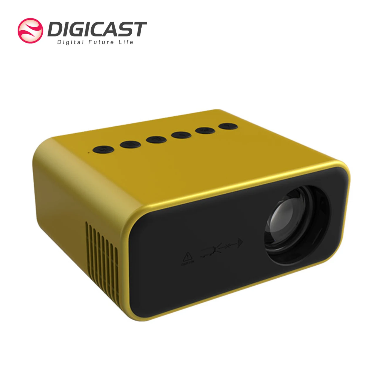 

2021 New Hot Short Throw Projector Movie Video DLP Mobile Phone Android Portable Projector HD LED Mini Projector, Black/white/yellow