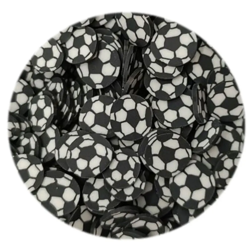 Soccer Ball Slice Polymer Soft Clay Sprinkles for Crafts Making DIY Crystal Mud Filling Material Nail Art Decor