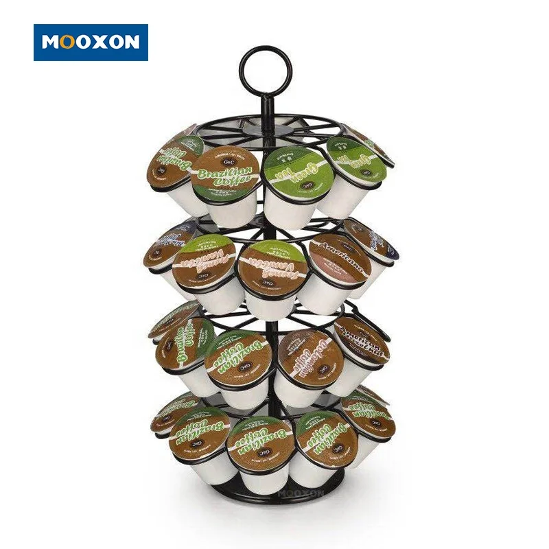 

Multifunctional Kitchen Office Storage Organizer 36 Capsule Nepresso Rack Milk Dolce Gusto Nespresso Capsules Coffee Holder, Black