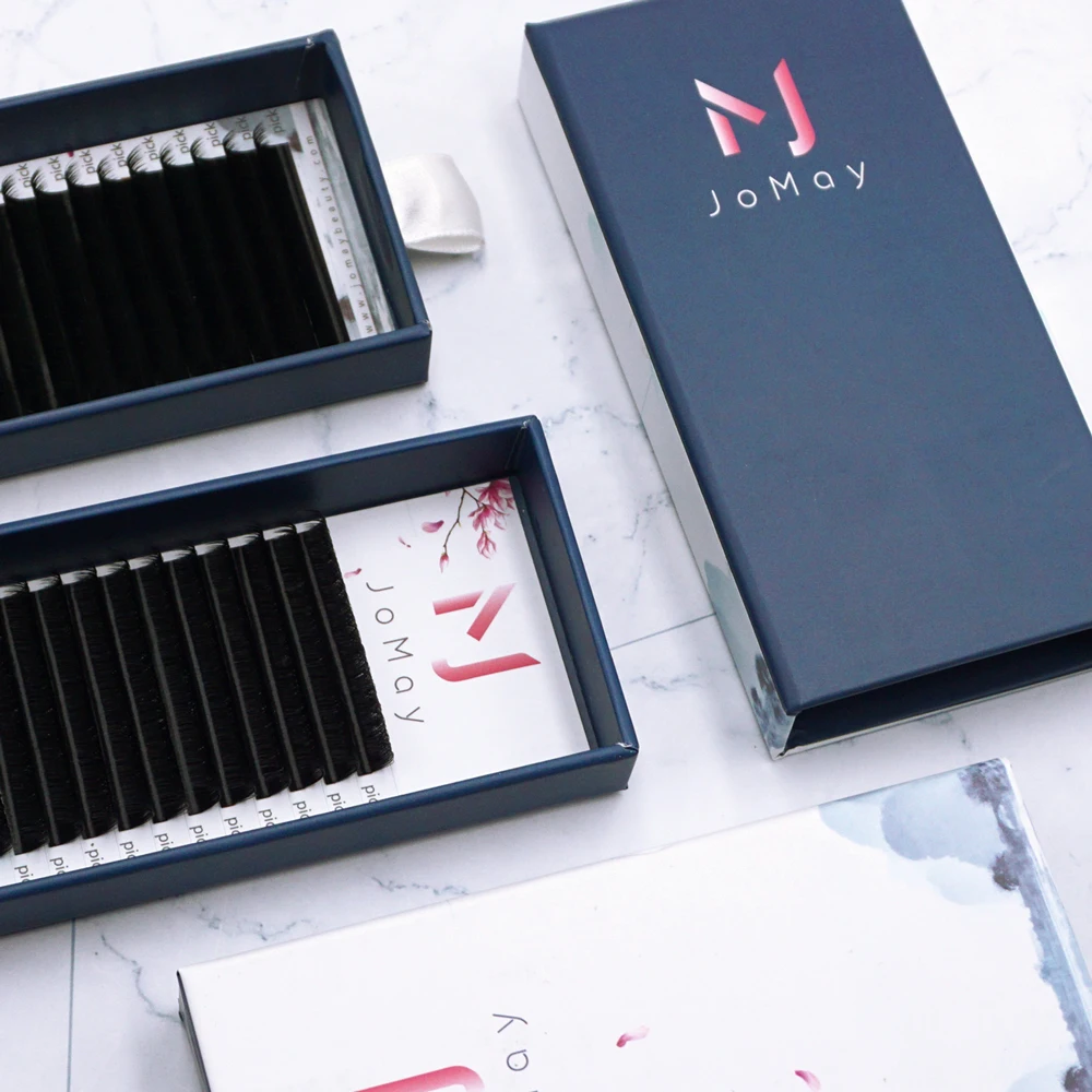 

2021 new luxury mink eye lash extensions professional eyelash extension trays, Natural black
