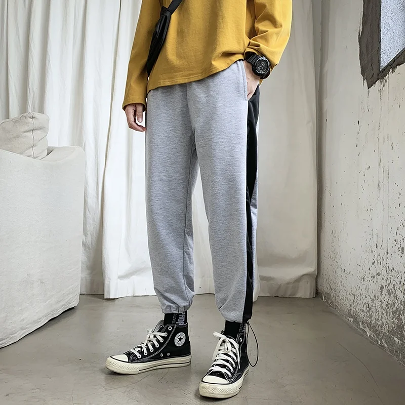 European Style Fashion Pants New Fitness Long Pants Men Outdoor Casual Sweatpants Baggy Jogger Trousers with