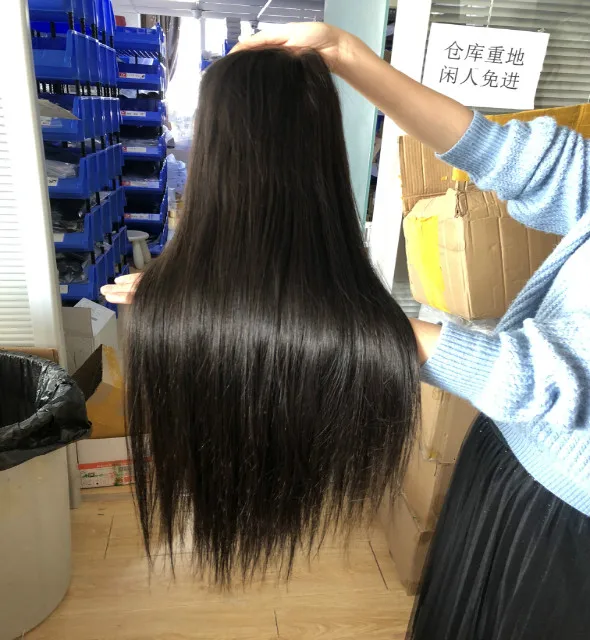 

Silky Straight Full Lace Wig Virgin Human Hair With Pre Plucked Hair Line