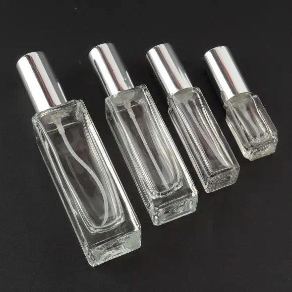 Square Glass Perfume Dispenser Empty Bottle 3ml 10ml 20ml 30ml Spray