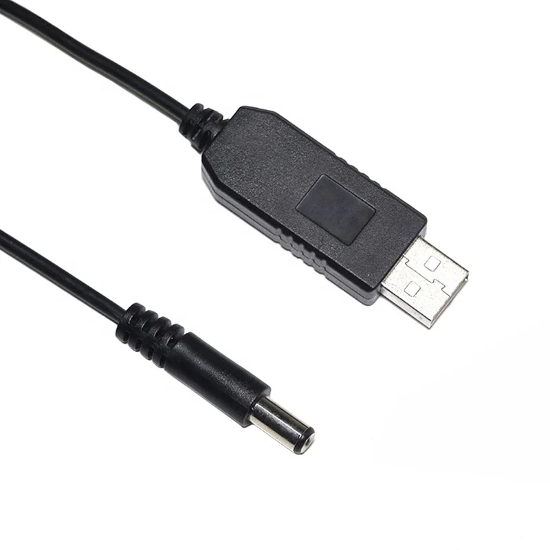 

Hot selling 5.5mm X 2.1mm USB DC 5V to DC 9V 12V Step up Converte Power Cable, Black