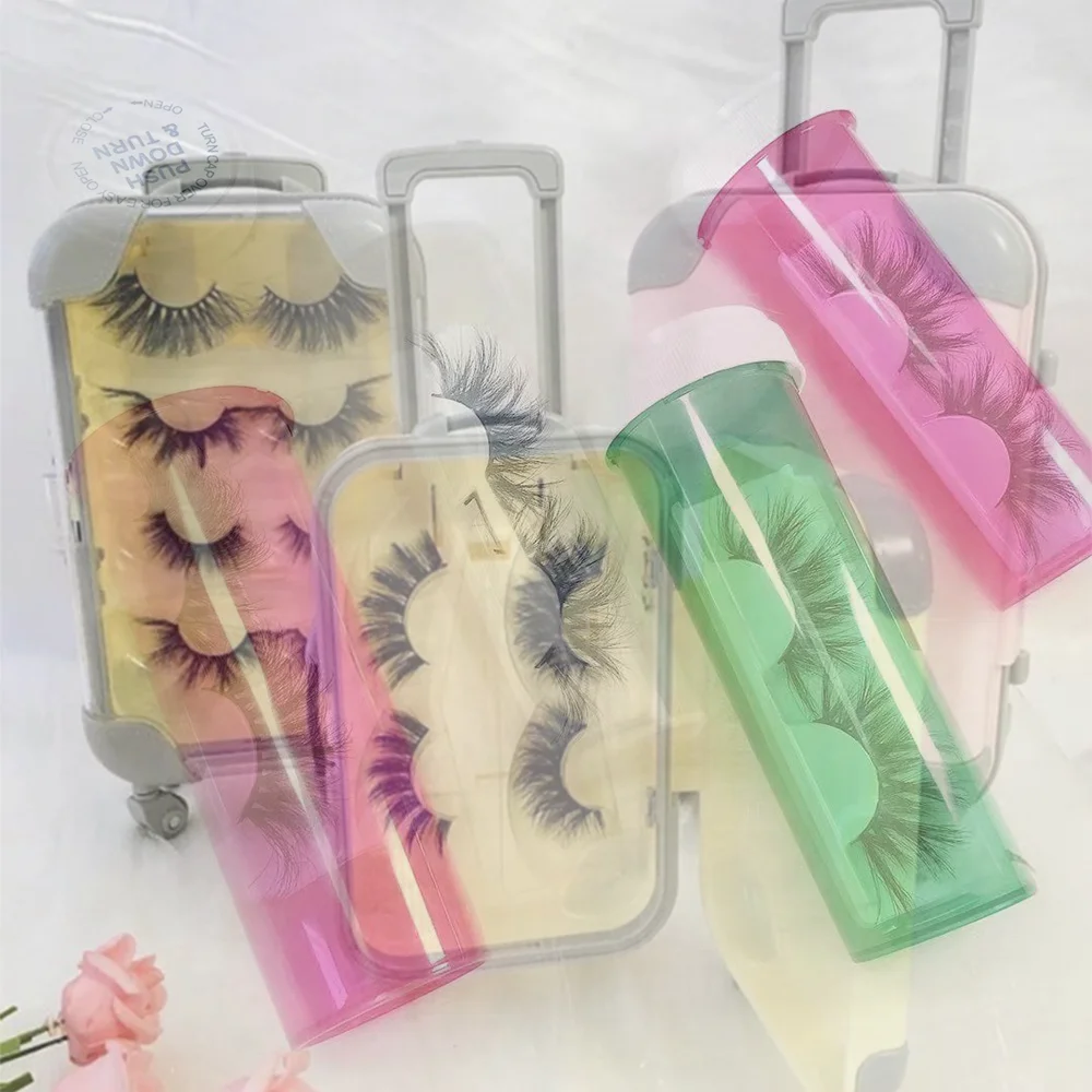 

Wholesale customization eshinee mink lashes 25 mm mink lashes Suitcase 25mm eyelashes 3d With Custom Packaging Your Own Logo