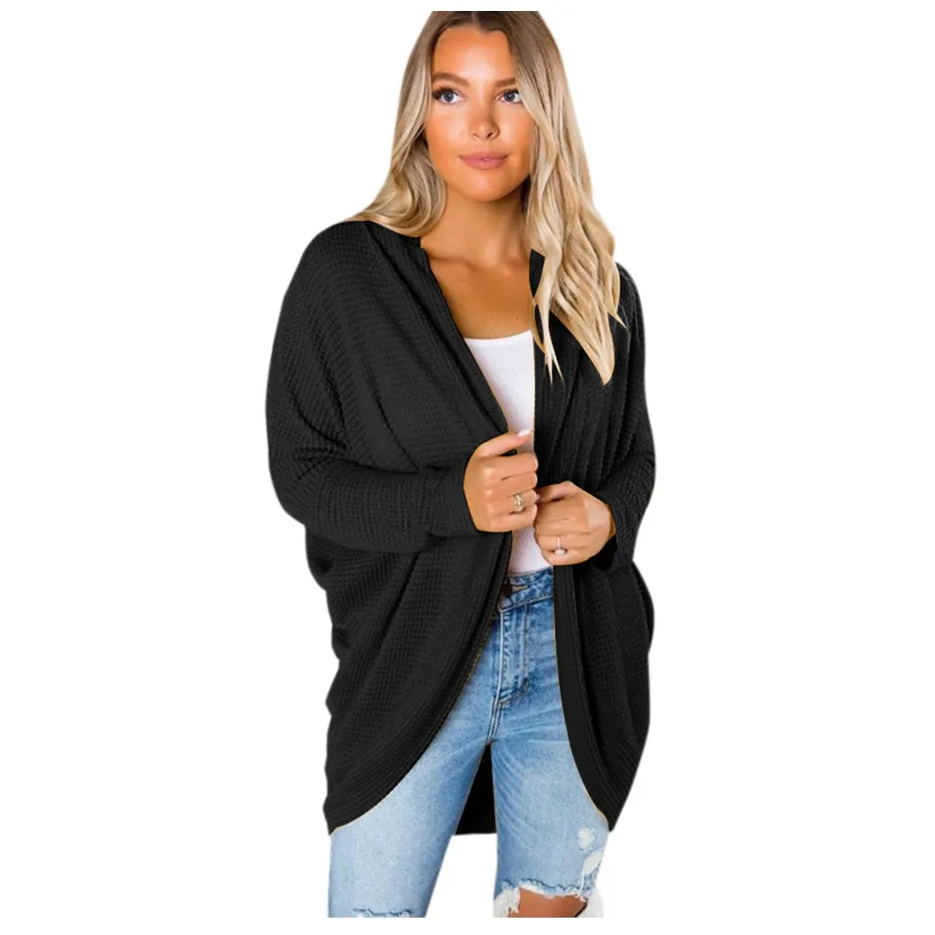 

Knitted Sweater Women Long Sleeve Knitwear Open Front Casual Cardigan Sweaters Outerwear pull femme nouveaute 2019 winter
