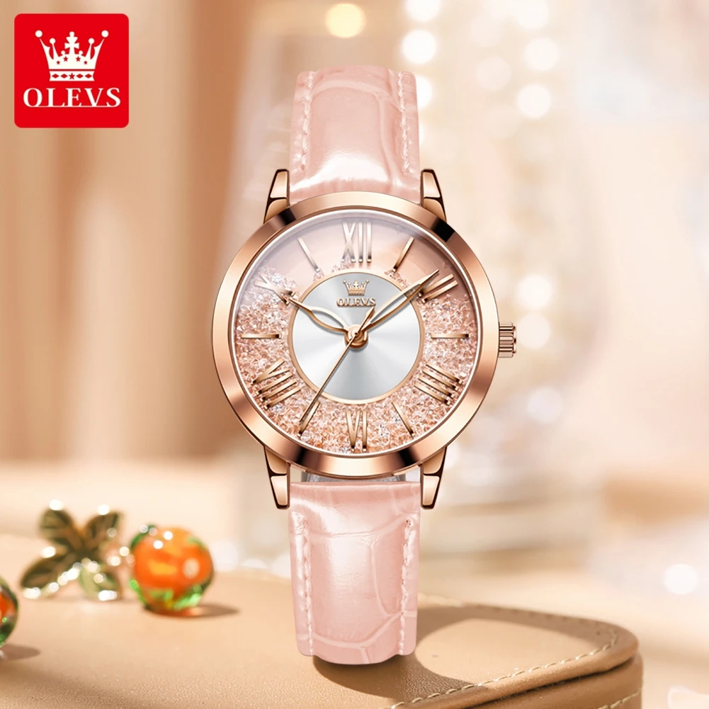 

OLEVS 5539 Hot Selling Flowable Quicksand Diamond Wristwatch Fashion Waterproof Ladies Quartz Watches