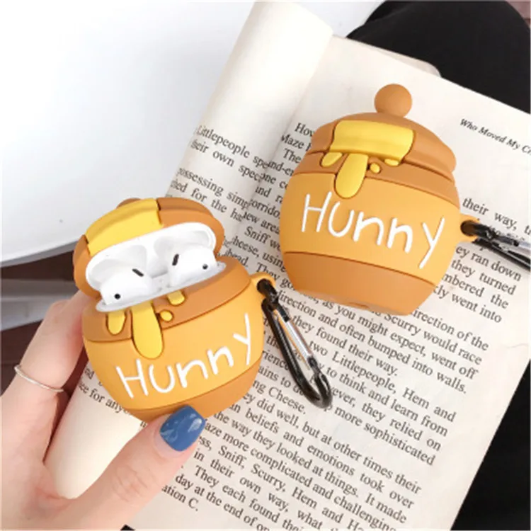 

3D Silicone Soft Protective Case Earphone Accessories Cute Cartoon Honey Can Shockproof Cover for Apple Airpods 2 Pro