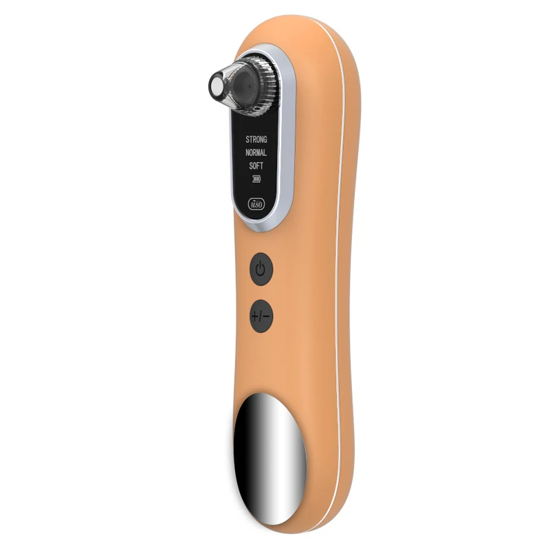 

PSB dropshipping beauty electric rechargeable new face comedo pore cleaner blackhead remover vacuum device, White, orange, green