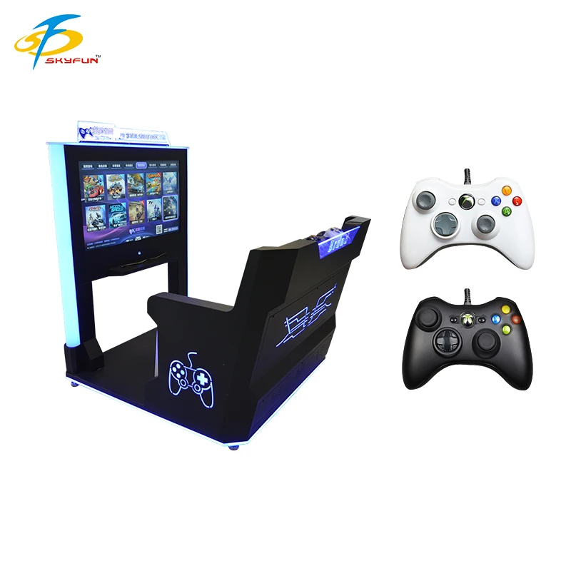 

Commercial arcade game console PS4 PS5 X-box Switch PC game machine coin operated 2 plays arcade console handle game machine, Black&white