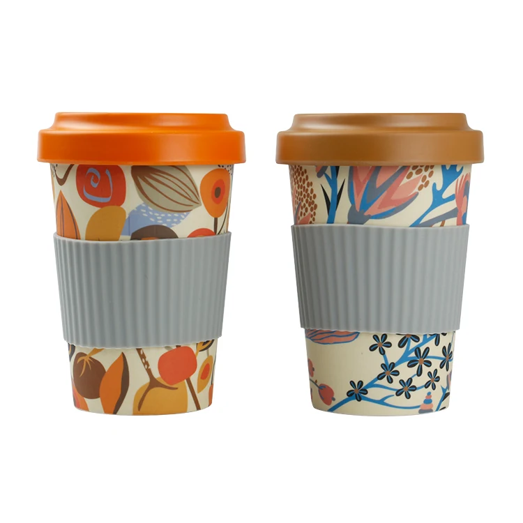 

MIKENDA Eco friendly Durable Bamboo fiber coffee Cups travel mugs