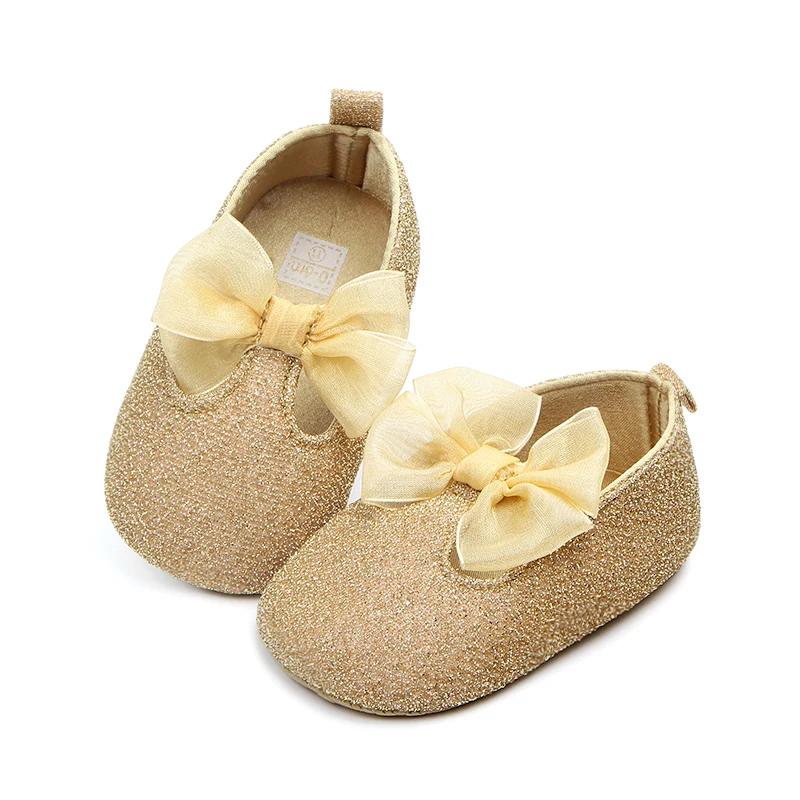 

wholesale soft fancy baby girl shoes with bow for 1 year old